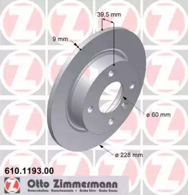 Zimmermann 610.1193.00 - Kočioni disk www.molydon.hr