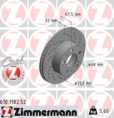 Zimmermann 610.1182.52 - Kočioni disk www.molydon.hr