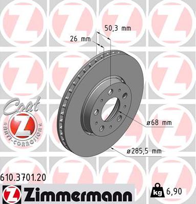 Zimmermann 610.3701.20 - Kočioni disk www.molydon.hr