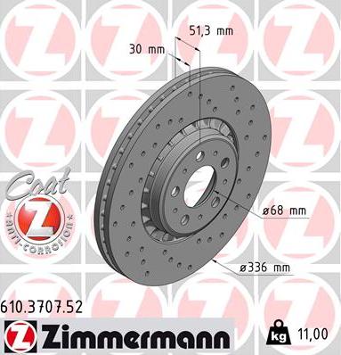 Zimmermann 610.3707.52 - Kočioni disk www.molydon.hr