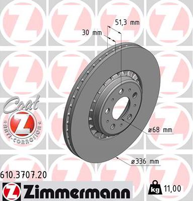 Zimmermann 610.3707.20 - Kočioni disk www.molydon.hr