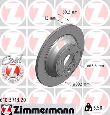 Zimmermann 610.3713.20 - Kočioni disk www.molydon.hr