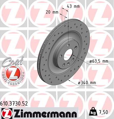 Zimmermann 610.3730.52 - Kočioni disk www.molydon.hr