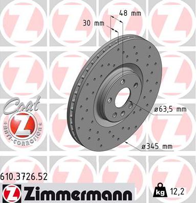 Zimmermann 610.3726.52 - Kočioni disk www.molydon.hr