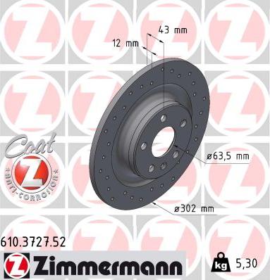 Zimmermann 610.3727.52 - Kočioni disk www.molydon.hr