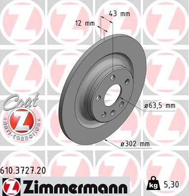 Zimmermann 610.3727.20 - Kočioni disk www.molydon.hr