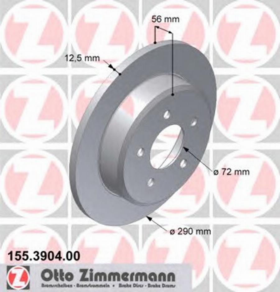 Zimmermann 155.3904.00 - Kočioni disk www.molydon.hr