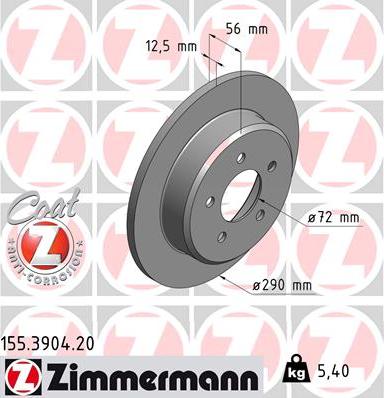 Zimmermann 155.3904.20 - Kočioni disk www.molydon.hr