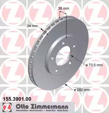 Zimmermann 155.3901.00 - Kočioni disk www.molydon.hr