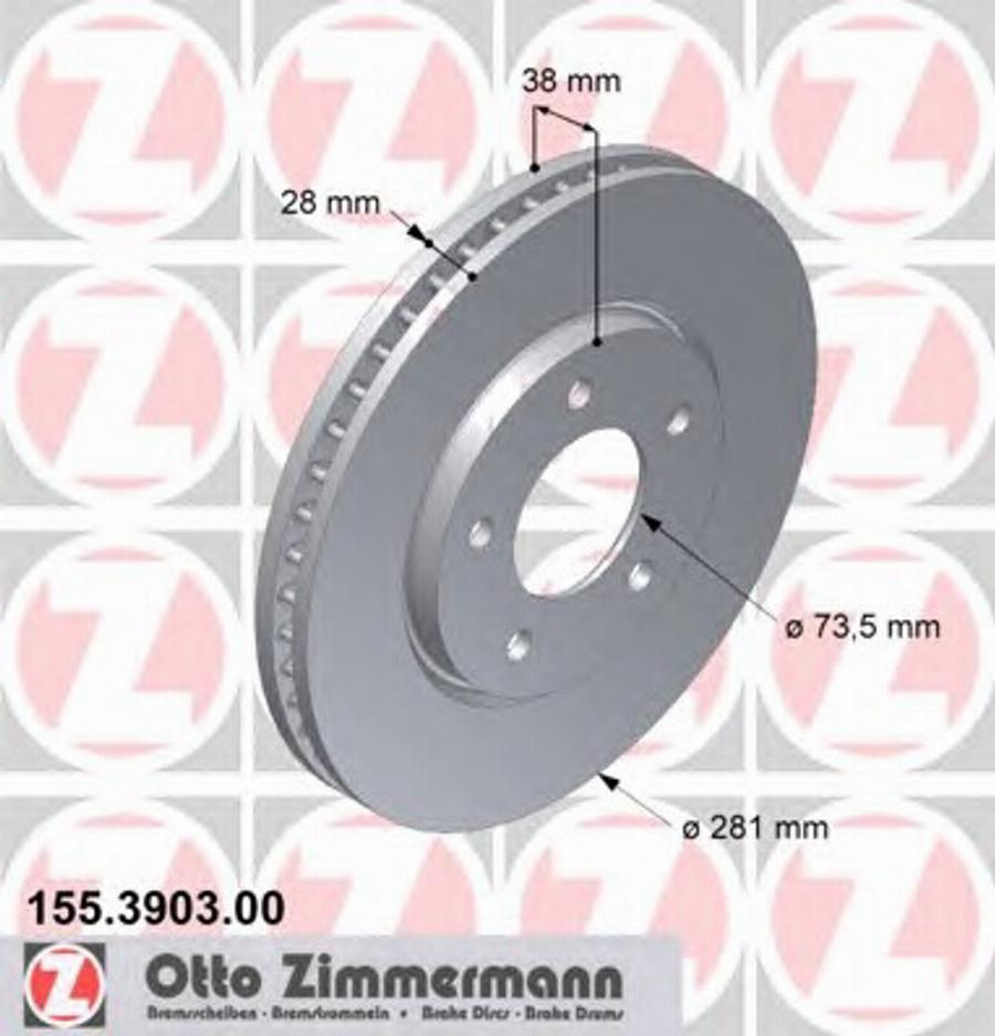 Zimmermann 155.3903.00 - Kočioni disk www.molydon.hr