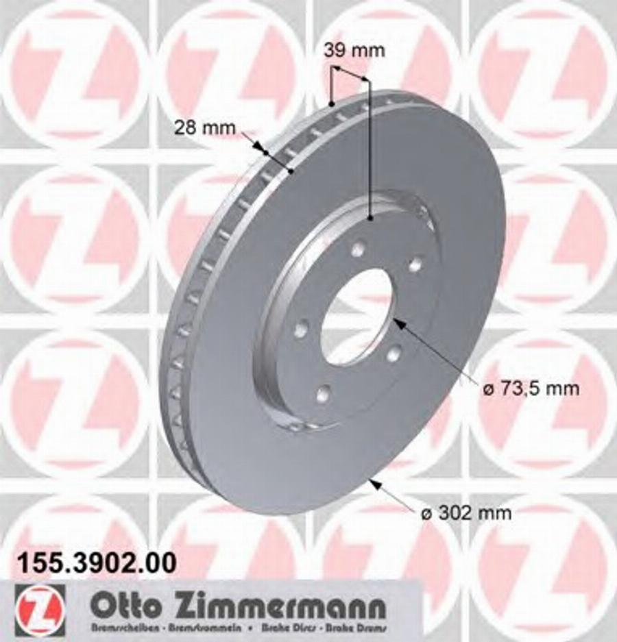 Zimmermann 155.3902.00 - Kočioni disk www.molydon.hr