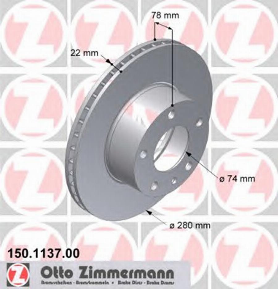 Zimmermann 150 1137 00 - Kočioni disk www.molydon.hr