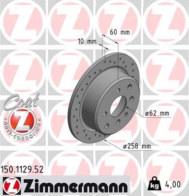 Zimmermann 150.1129.52 - Kočioni disk www.molydon.hr