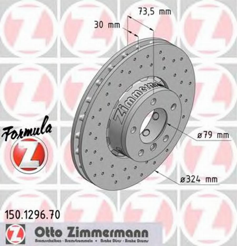 Zimmermann 150.1296.70 - Kočioni disk www.molydon.hr