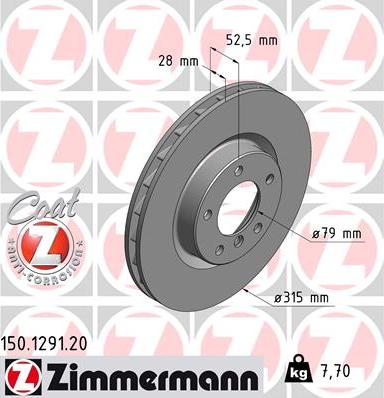 Zimmermann 150.1291.20 - Kočioni disk www.molydon.hr