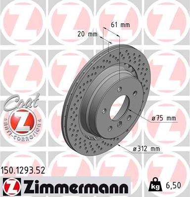 Zimmermann 150.1293.52 - Kočioni disk www.molydon.hr