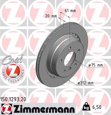 Zimmermann 150.1293.20 - Kočioni disk www.molydon.hr