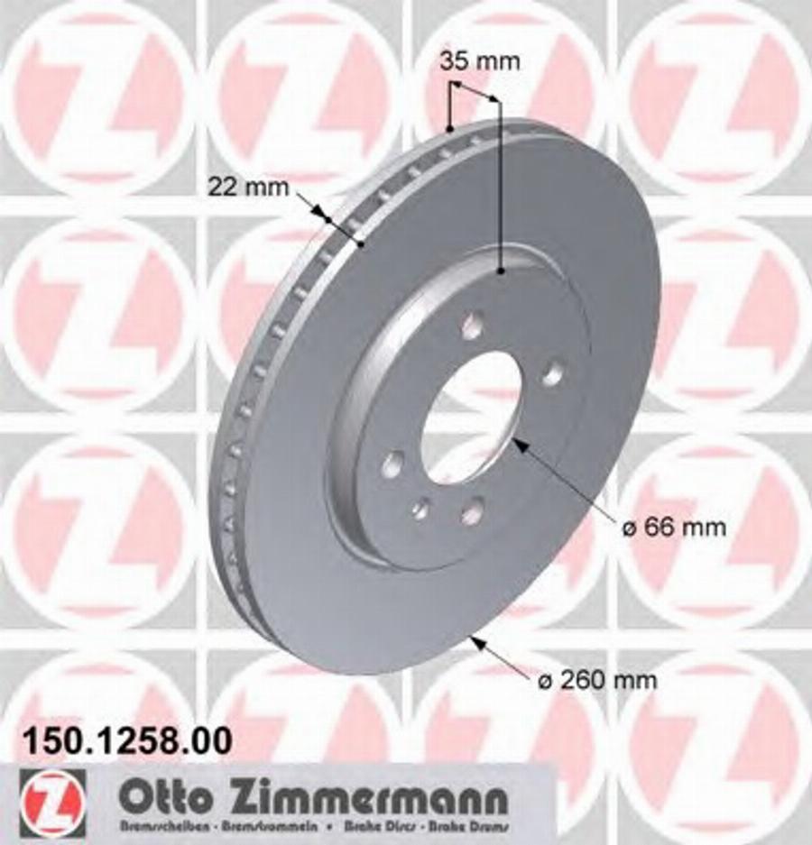 Zimmermann 150 1258 00 - Kočioni disk www.molydon.hr