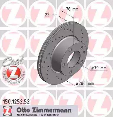 Zimmermann 150.1252.52 - Kočioni disk www.molydon.hr