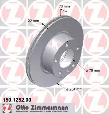 Zimmermann 150.1252.00 - Kočioni disk www.molydon.hr