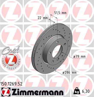 Zimmermann 150.1269.52 - Kočioni disk www.molydon.hr