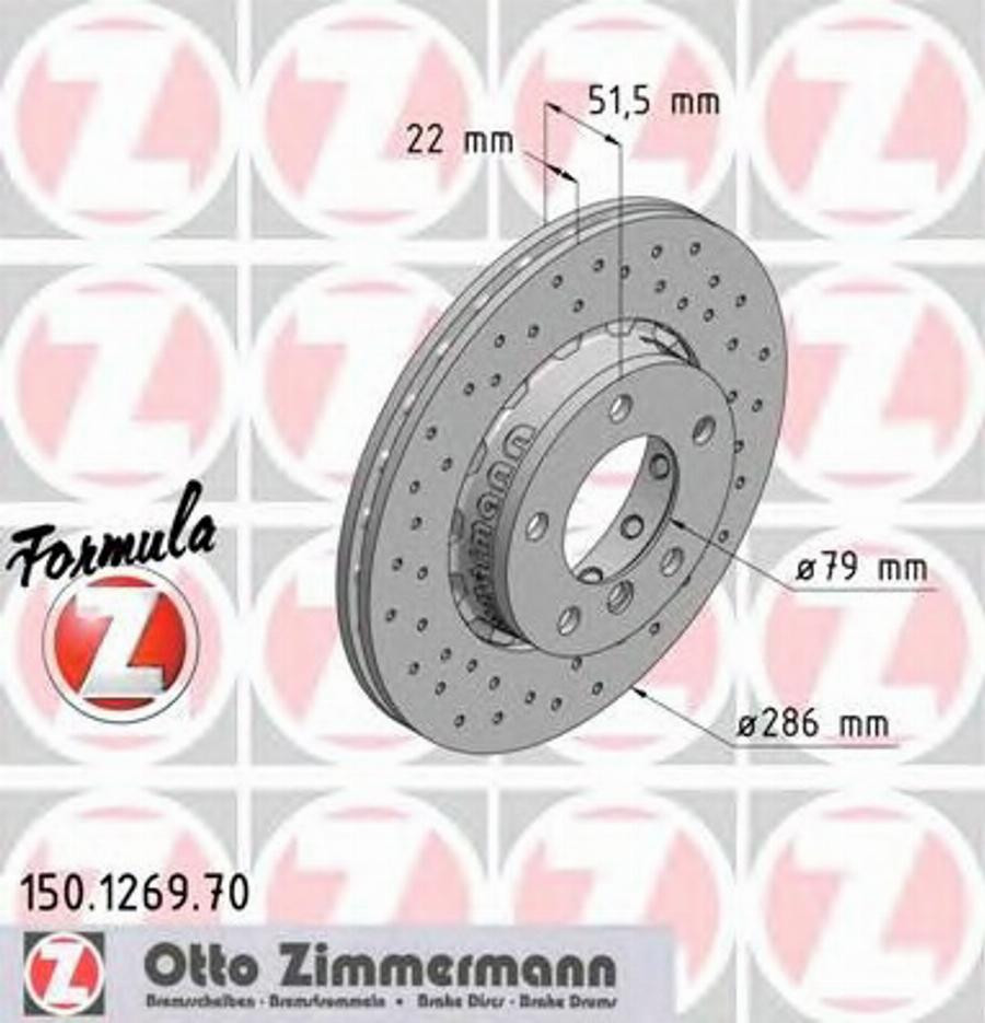 Zimmermann 150.1269.70 - Kočioni disk www.molydon.hr