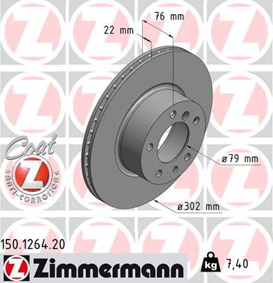 Zimmermann 150.1264.20 - Kočioni disk www.molydon.hr