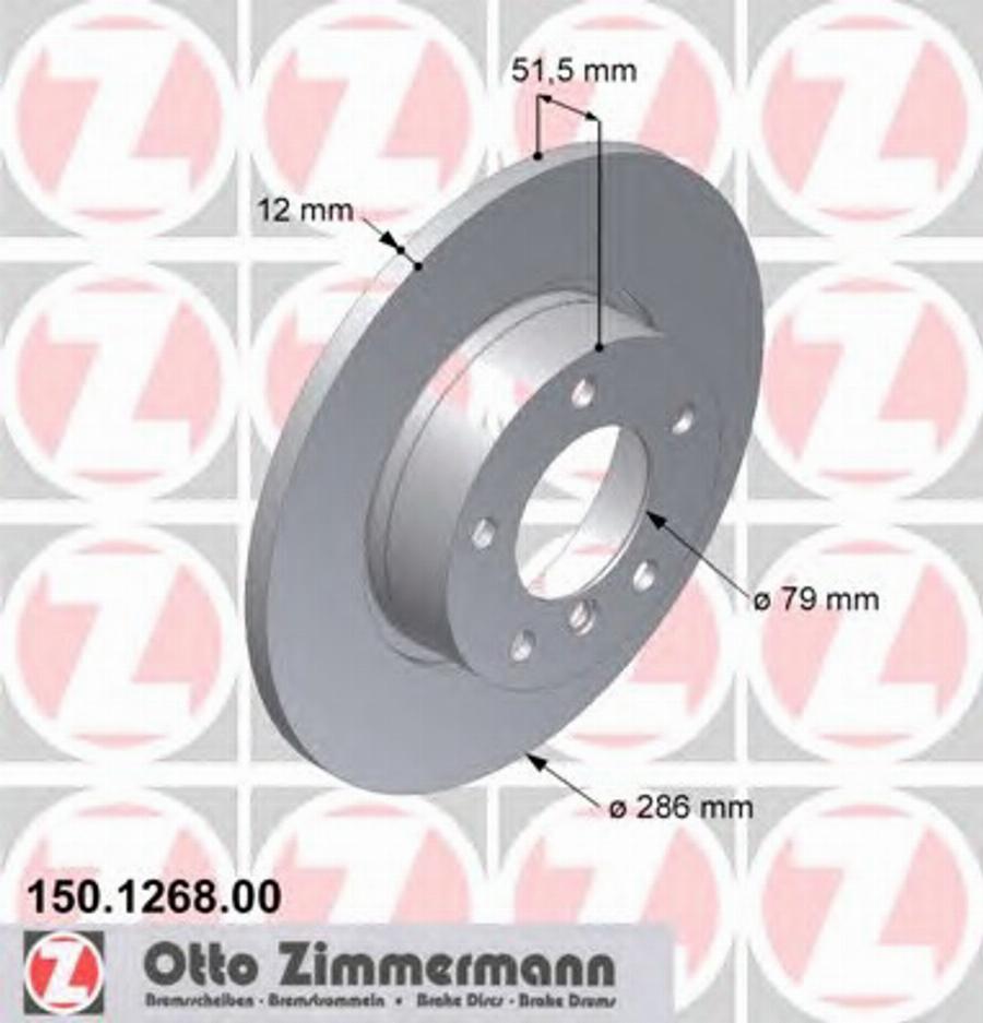 Zimmermann 150 1268 00 - Kočioni disk www.molydon.hr