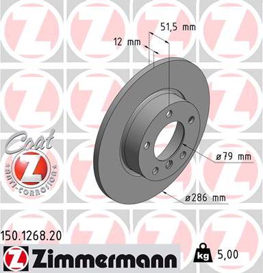 Zimmermann 150.1268.20 - Kočioni disk www.molydon.hr