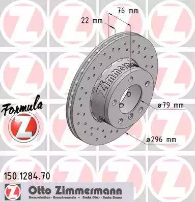 Zimmermann 150.1284.70 - Kočioni disk www.molydon.hr