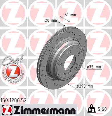 Zimmermann 150.1286.52 - Kočioni disk www.molydon.hr