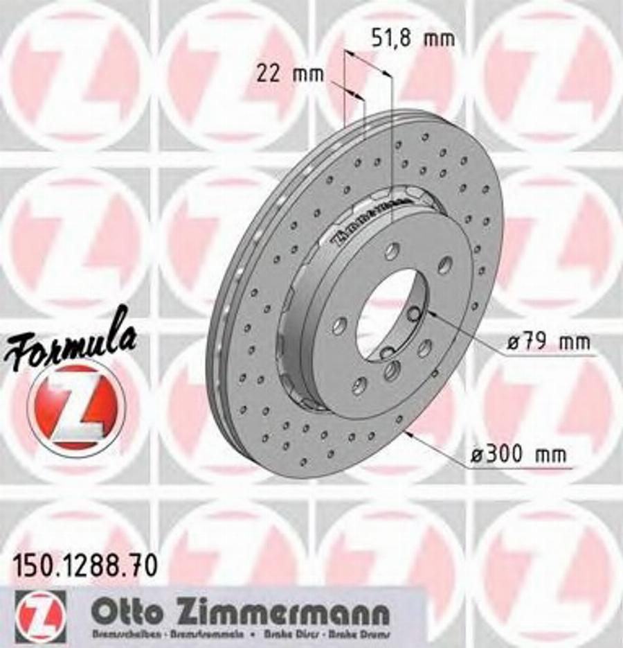 Zimmermann 150.1288.70 - Kočioni disk www.molydon.hr