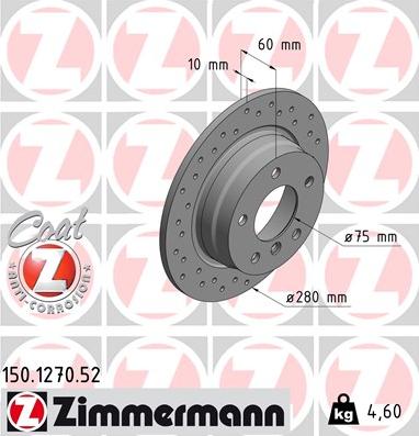 Zimmermann 150.1270.52 - Kočioni disk www.molydon.hr