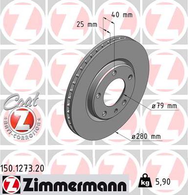 Zimmermann 150.1273.20 - Kočioni disk www.molydon.hr