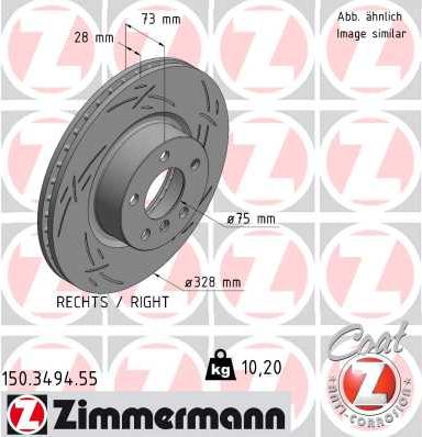 Zimmermann 150.3494.55 - Kočioni disk www.molydon.hr