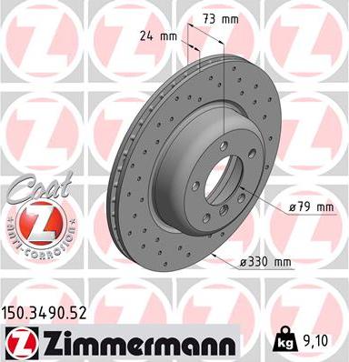 Zimmermann 150.3490.52 - Kočioni disk www.molydon.hr