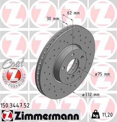 Zimmermann 150.3447.52 - Kočioni disk www.molydon.hr