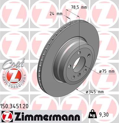 Zimmermann 150.3451.20 - Kočioni disk www.molydon.hr