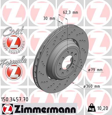 Zimmermann 150.3457.70 - Kočioni disk www.molydon.hr