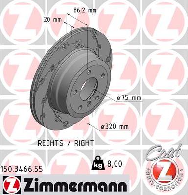 Zimmermann 150.3466.55 - Kočioni disk www.molydon.hr