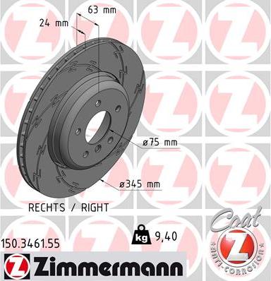 Zimmermann 150.3461.55 - Kočioni disk www.molydon.hr