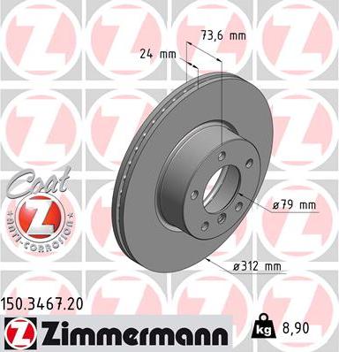 Zimmermann 150.3467.20 - Kočioni disk www.molydon.hr