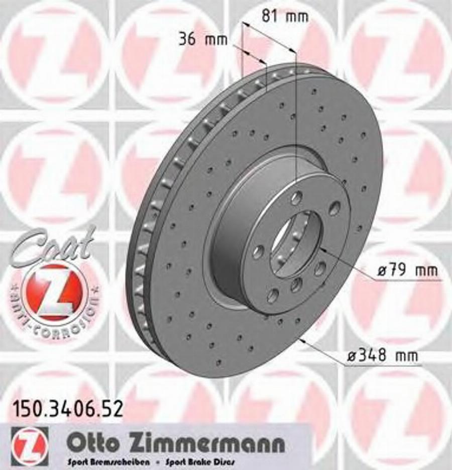 Zimmermann 150.3406.52 - Kočioni disk www.molydon.hr