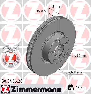 Zimmermann 150.3406.20 - Kočioni disk www.molydon.hr