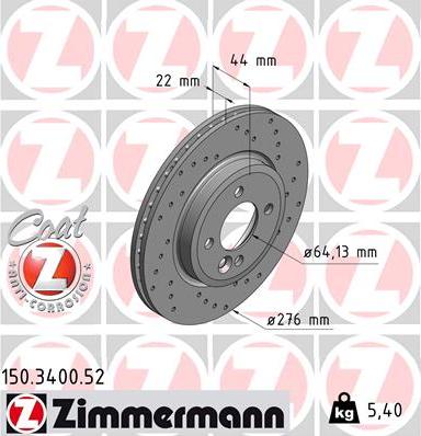 Zimmermann 150.3400.52 - Kočioni disk www.molydon.hr
