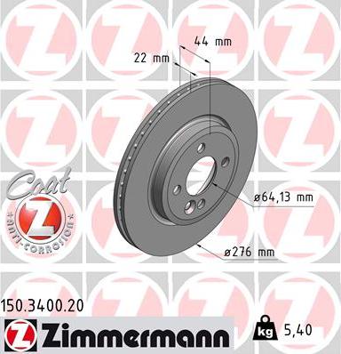Zimmermann 150.3400.20 - Kočioni disk www.molydon.hr