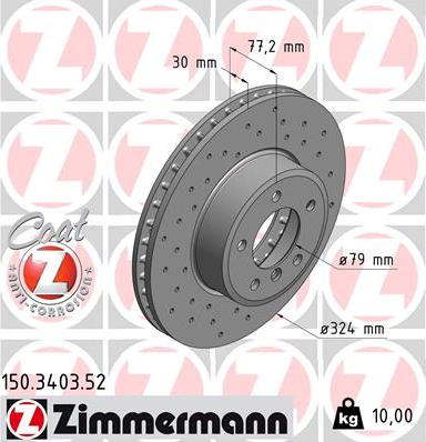 Zimmermann 150.3403.52 - Kočioni disk www.molydon.hr