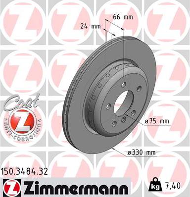 Zimmermann 150.3484.32 - Kočioni disk www.molydon.hr