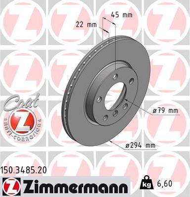 Zimmermann 150.3485.20 - Kočioni disk www.molydon.hr