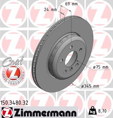 Zimmermann 150.3480.32 - Kočioni disk www.molydon.hr